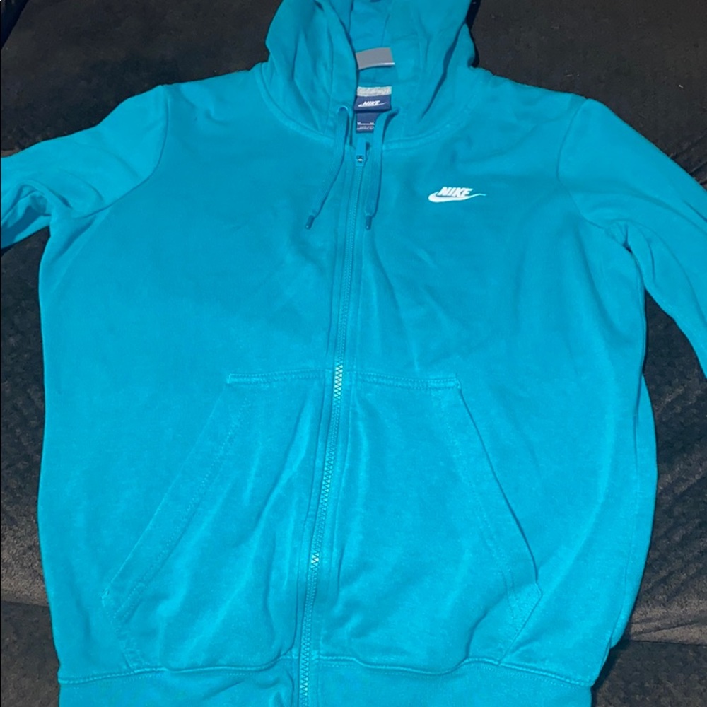 Turquoise medium Nike zipper hoodies